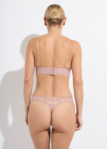 Ensemble soutien gorge triangle + string Rose