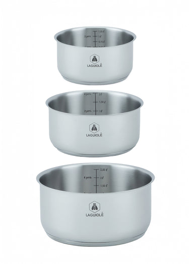 Set 6 pièces inox antiadhésif, Réactif Gris