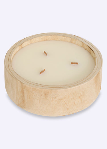 Bougie parfumée 3 mèches contenant bois Bois