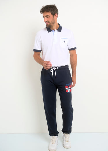 Pantalon de jogging molleton pour homme Marine