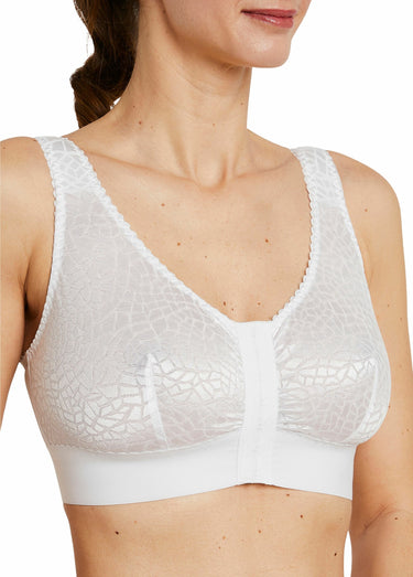 Soutien-gorge sans armatures ouvert devant Blanc