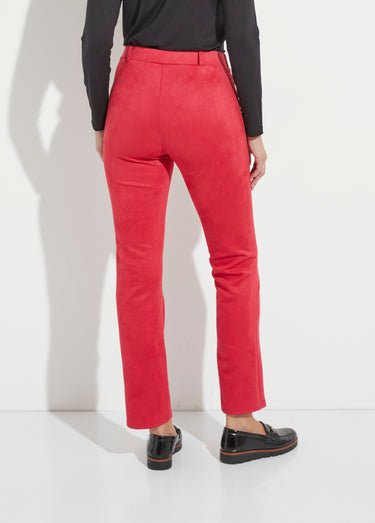 Pantalon droit suédé effet ventre plat Tomette