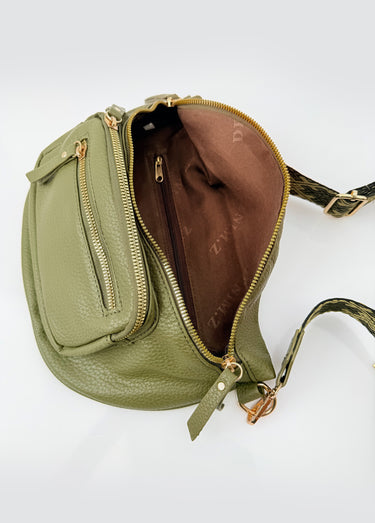 Sac banane fantaisie + porte-monnaie Kaki
