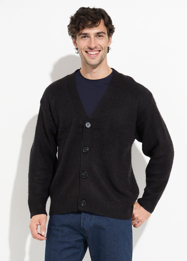 Gilet chaud en maille avec de la laine Noir
