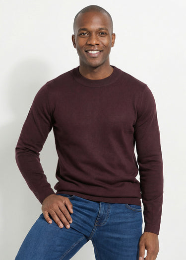 Pull en fine maille avec col montant Marron