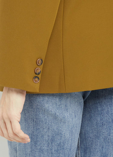 Veste blazer longue, double boutonnage Vert Olive