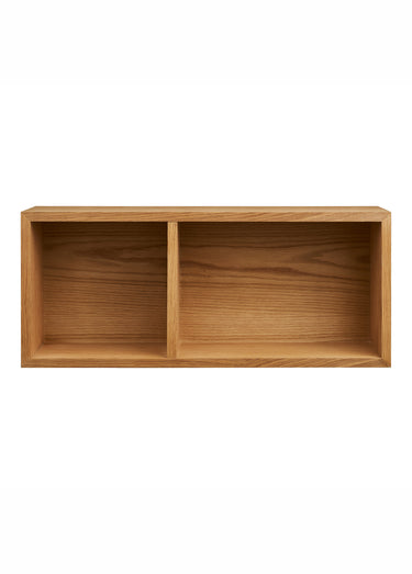 Etagère en chêne plaqué 2 cases OSHAWA Naturel