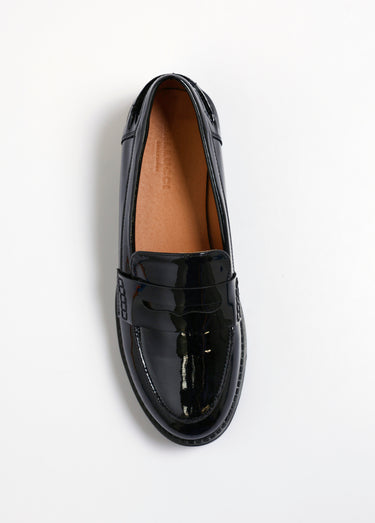 Mocassins plats vernis monochromes Vernis Noir