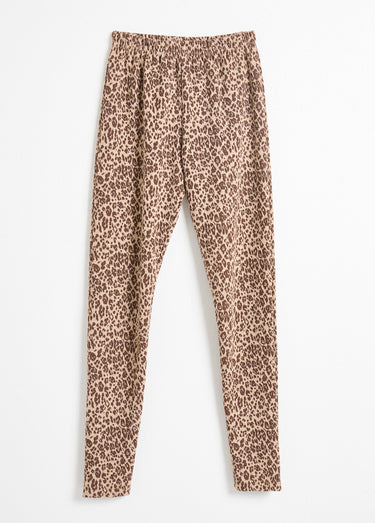 Legging imprimé léopard taille élastiquée Beige/Camel