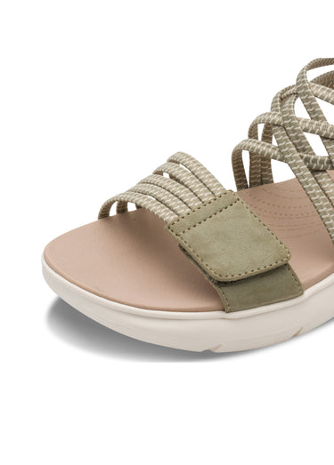 Sandales scratchées multibrides élastiques Marron Clair