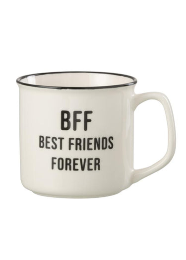 Mug porcelaine message "Best Friends" Blanc/Bff