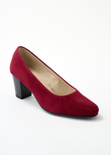 Escarpins cuir bout rond largeur confort Bordeaux