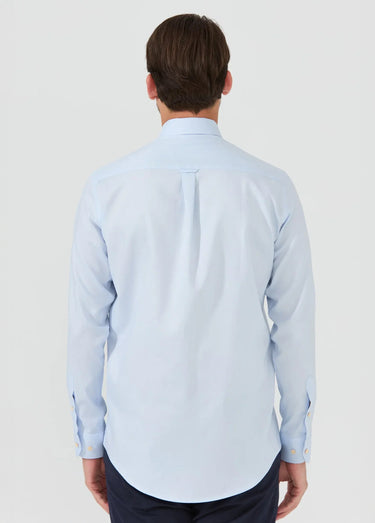 Chemise chic avec col américain Bleu Tendre