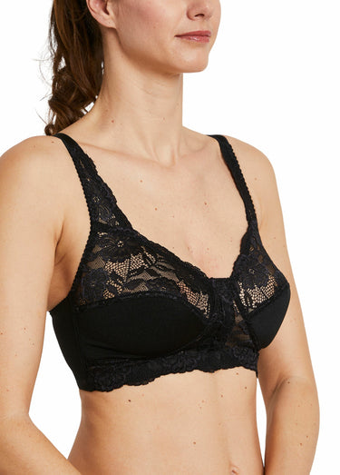 Soutien-gorge sans armatures ouvert devant Noir