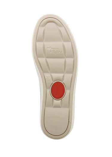 Baskets semelle épaisse avec zip et lacets Blanc