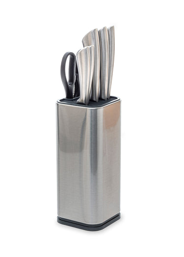 Bloc acier inox 5 couteaux + ciseaux Inox