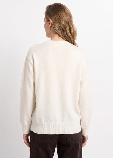 Gilet avec détails nœud perles de rocaille Ecru
