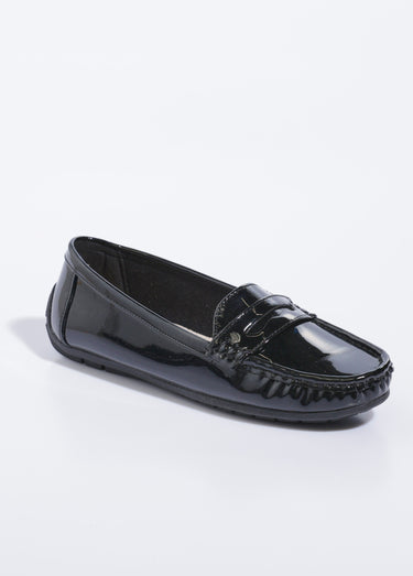 Mocassins vernis semelle antidérapante Vernis Noir