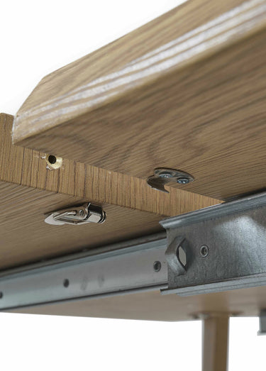 Table extensible avec bords irréguliers Marron