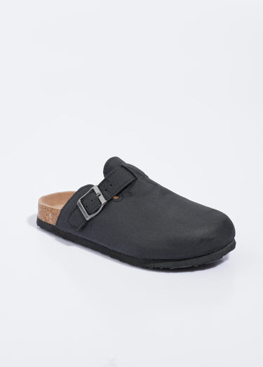 Mules à boucle et semelle anatomique Noir
