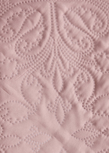 Couvre-lit motif floral effet relief Bois De Rose