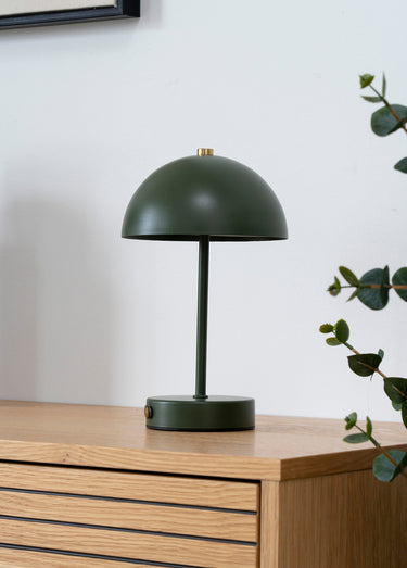 Lampe à poser métal, rechargeable LED Vert
