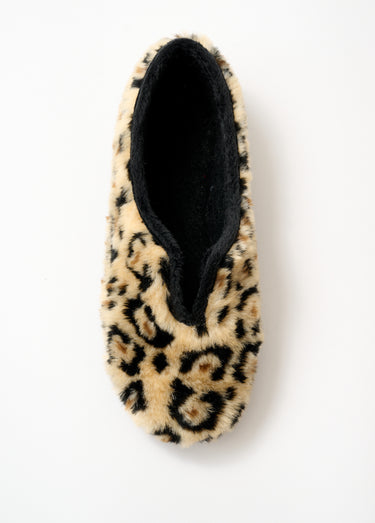 Chaussons à enfiler grande largeur Imprime Leopard