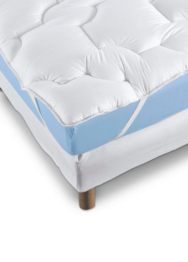 Surmatelas enveloppe microfibre Top Cool Blanc