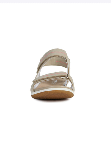 Sandales sportwear à scratchs Taupe