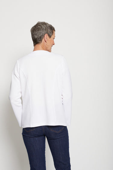 Veste cintrée sans col Blanc