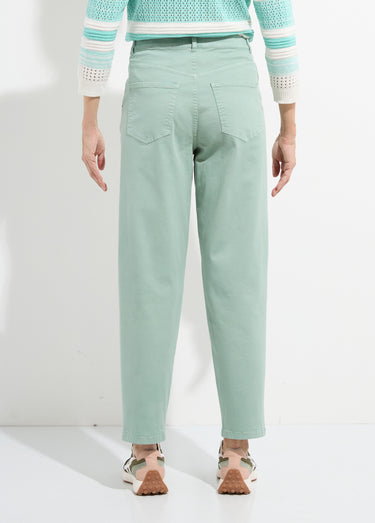 Jean couleur taille haute stretch Vert Kaki