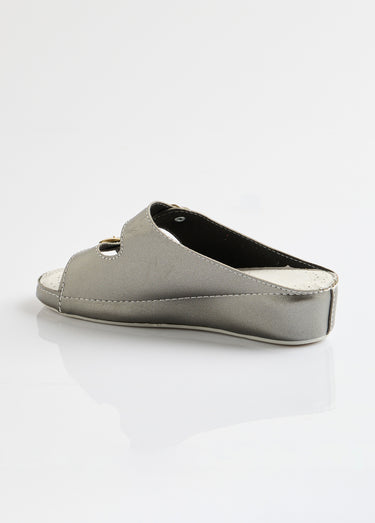 Mules confort grande largeur à boucles Bronze