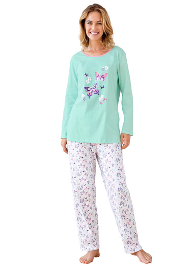 Haut de pyjama manches longues Vert