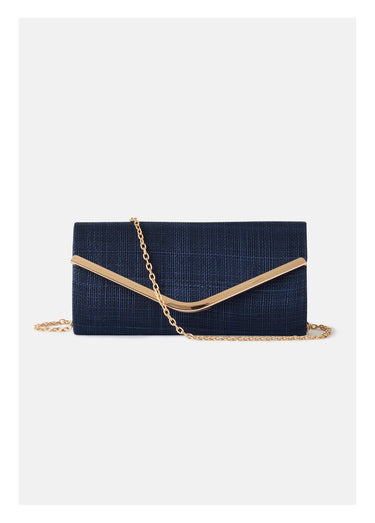 Sac pochette en sisal Marine