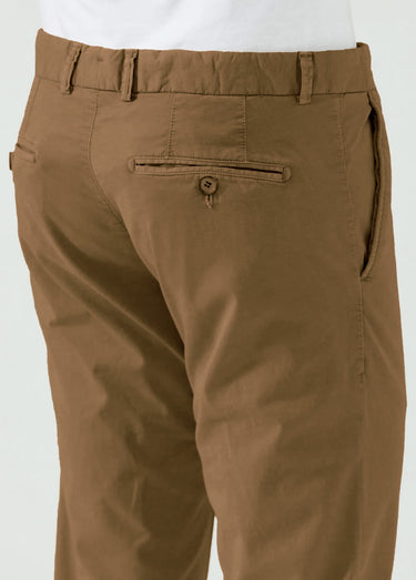 Pantalon chino en toile poches italiennes Brun