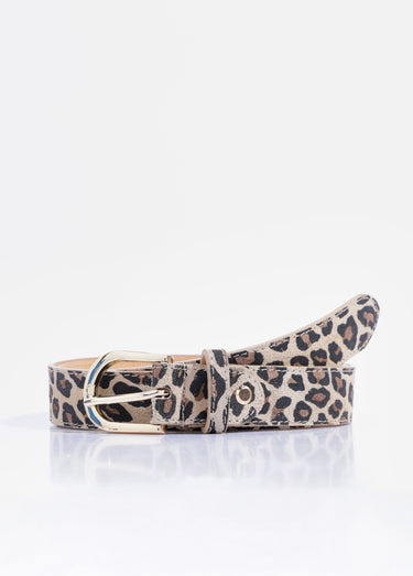 Ceinture en cuir motif léopard Leopard