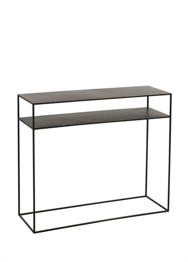 Console design minimaliste, métal foncé Noir