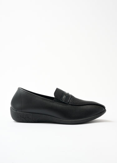 Mocassins largeur confort élastiques d'aisance Noir