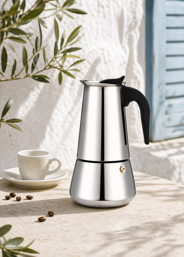 Cafetière italienne inox 450ml / 9 tasses Gris
