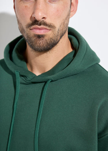 Sweat shirt à capuche et poche kangourou Vert Fonce