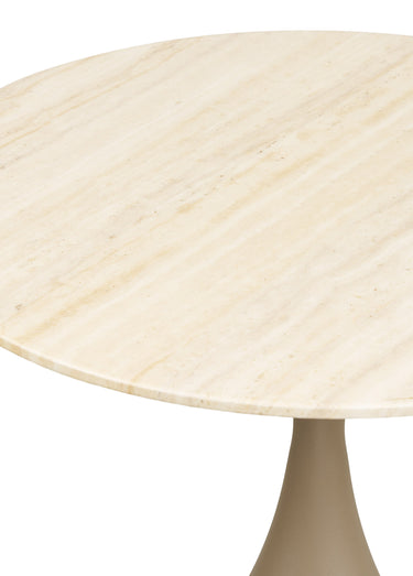 Set 2 tables basses métal verre PIENZA Kaki