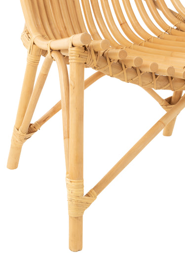 Fauteuil de salon détente, rotin naturel Naturel