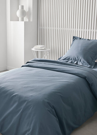 Drap plat coton uni Denim