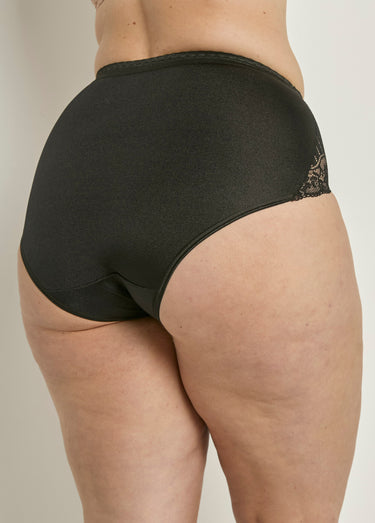 Culottes hautes couvrantes en dentelle Noir Lot2