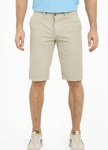 Bermuda pur coton, style chino Beige
