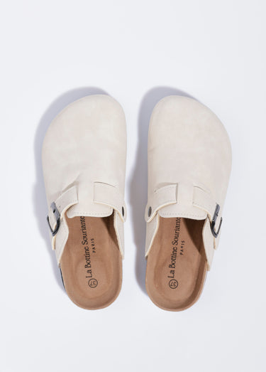 Mules à boucle et semelle anatomique Beige