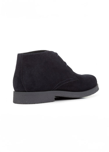 Bottines à lacets style desert boots Bleu Marine