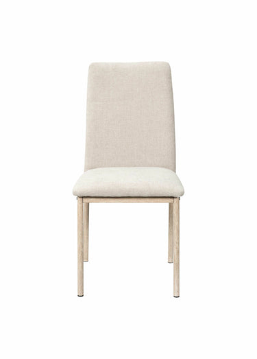 Chaises assise tissu maille chenille Beige