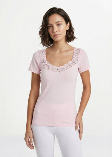 Maillot de corps manches courtes - lot de 2 Rose Lot2
