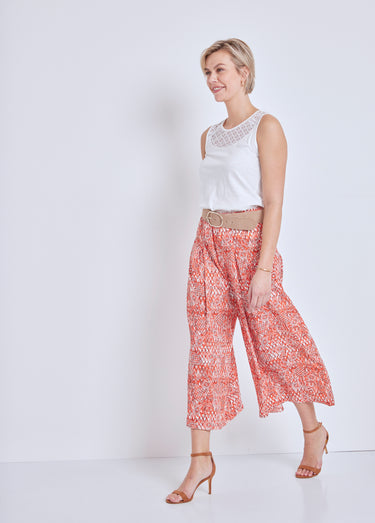 Jupe-culotte taille élastiquée ample Imp Tomette